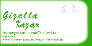 gizella kazar business card